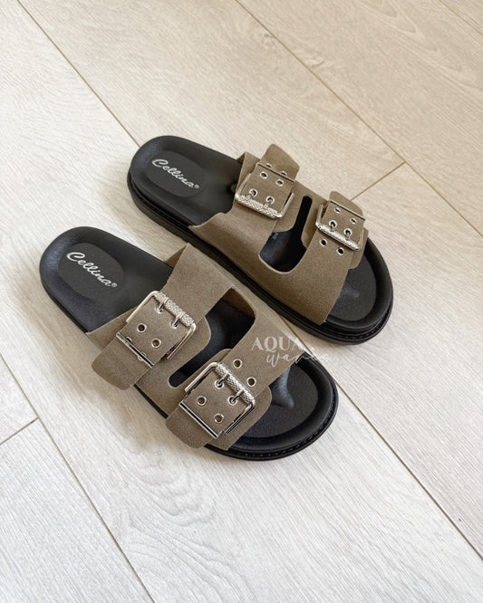 SANDALIA FLORIPA VERDE OLIVO