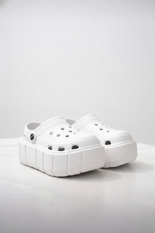 EST CROCS PLATAFORMA BLANCO