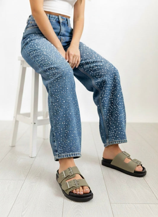 SANDALIA FLORIPA VERDE OLIVO